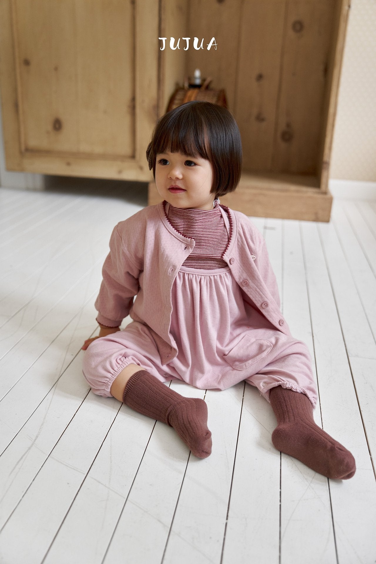 ［jujua］Stripe mellow tops