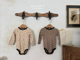 ［La.camel］Heart warm rompers