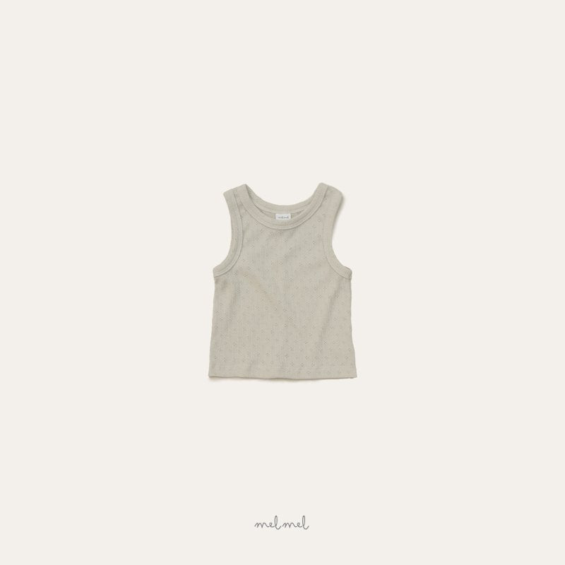 ［melmel］Stitch eyelet tank