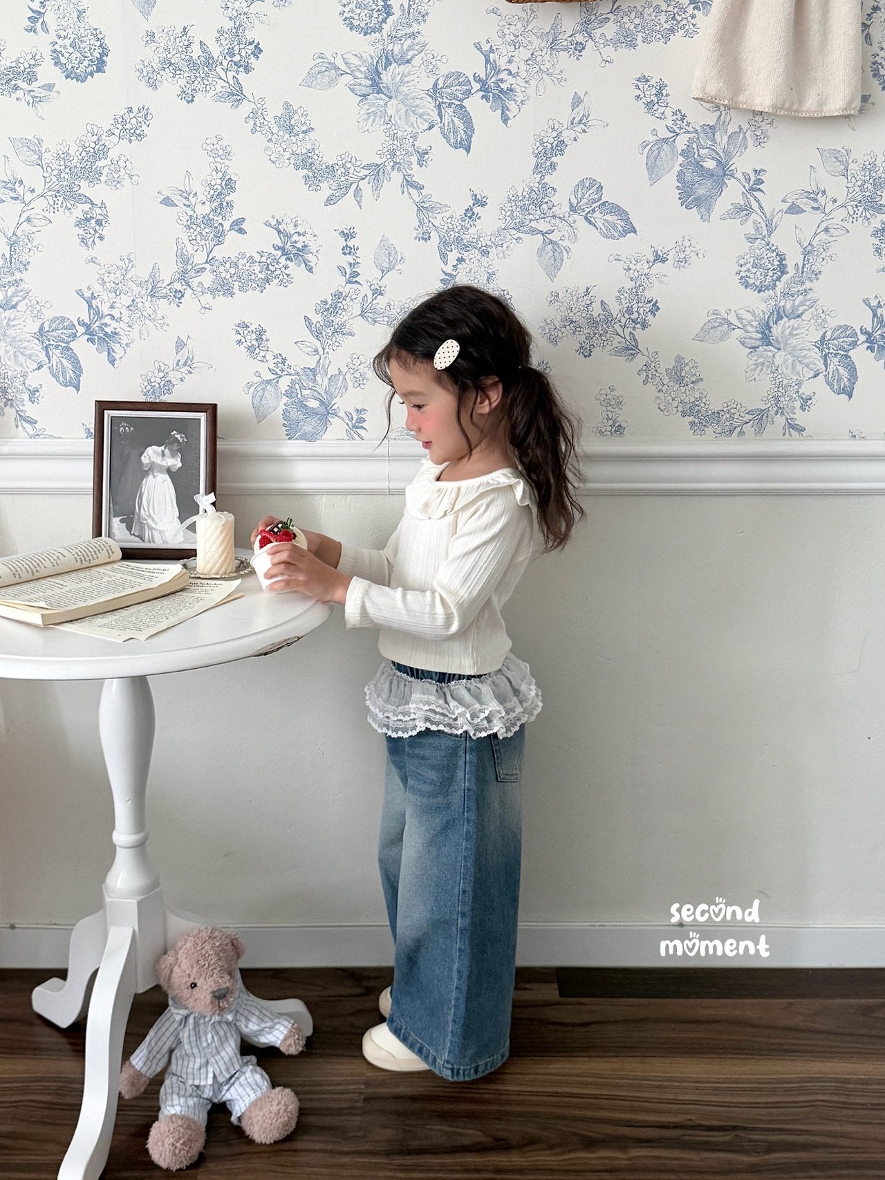 ［second moment］Frill collar rib tops