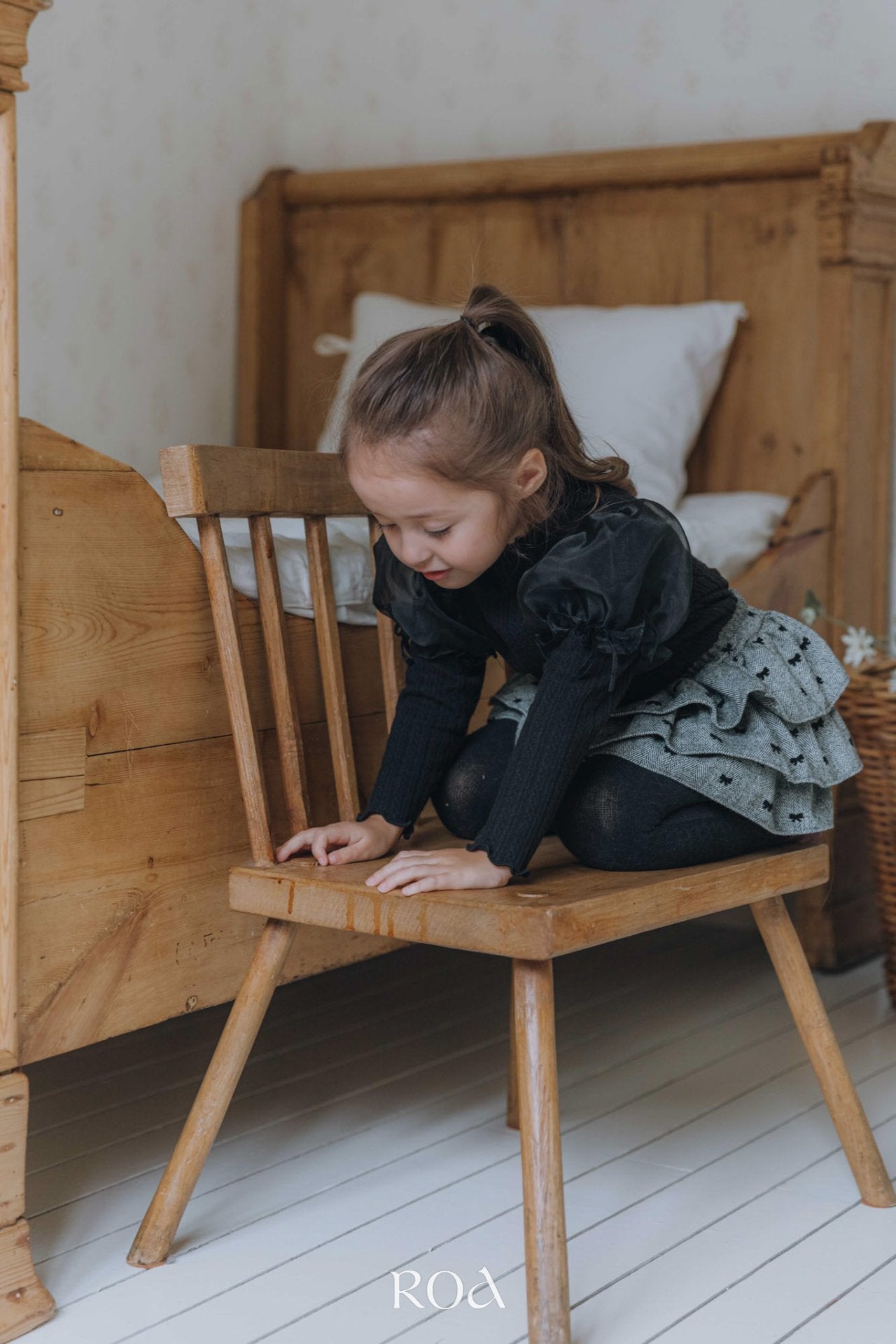 ［ROA］Chloe ribbon cancan pants