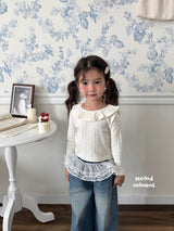 ［second moment］Frill collar rib tops