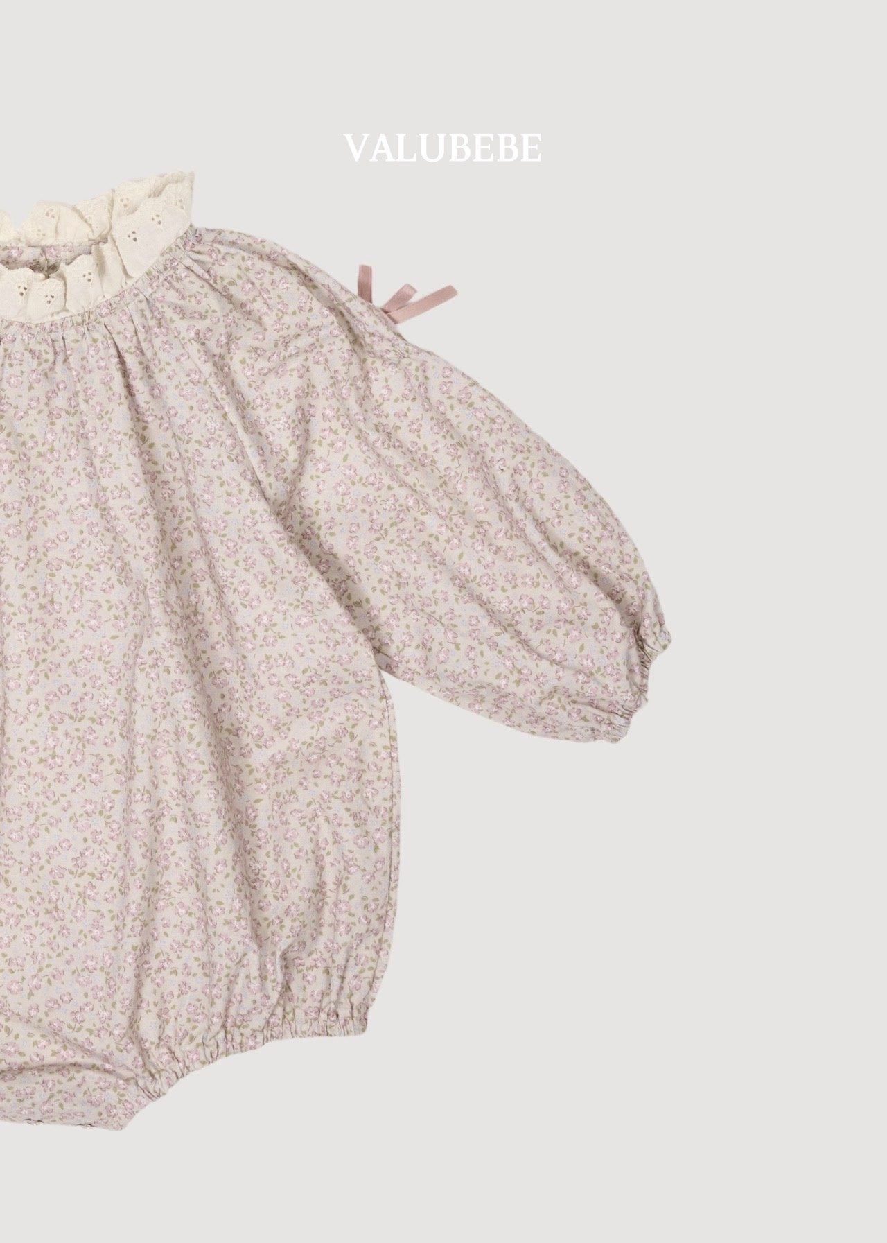 ［valubebe］Flower ribbon rompers