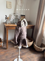 ［marron］Shirring ribbon skirt