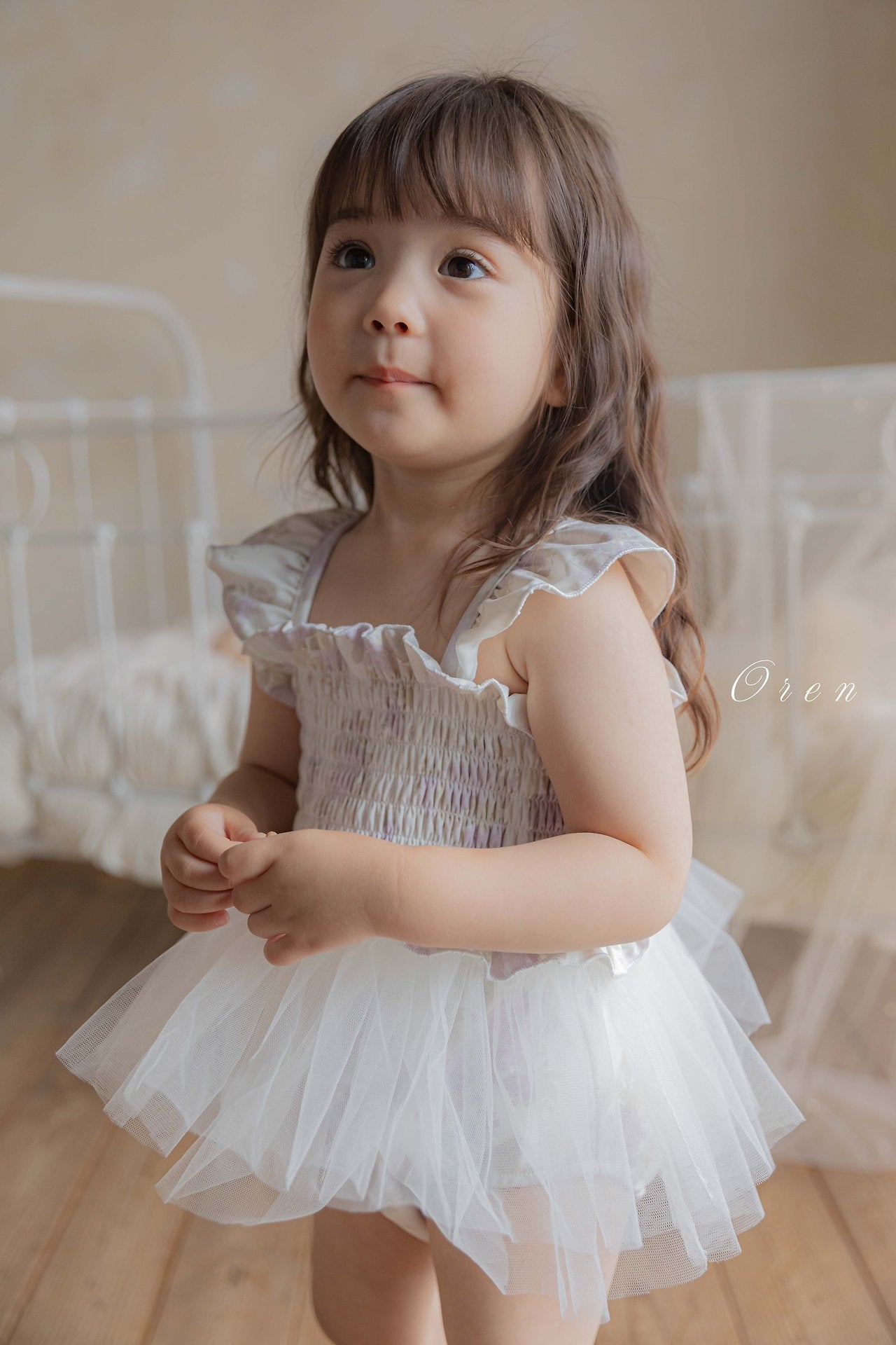 ［OREN］Flora tulle swim wear