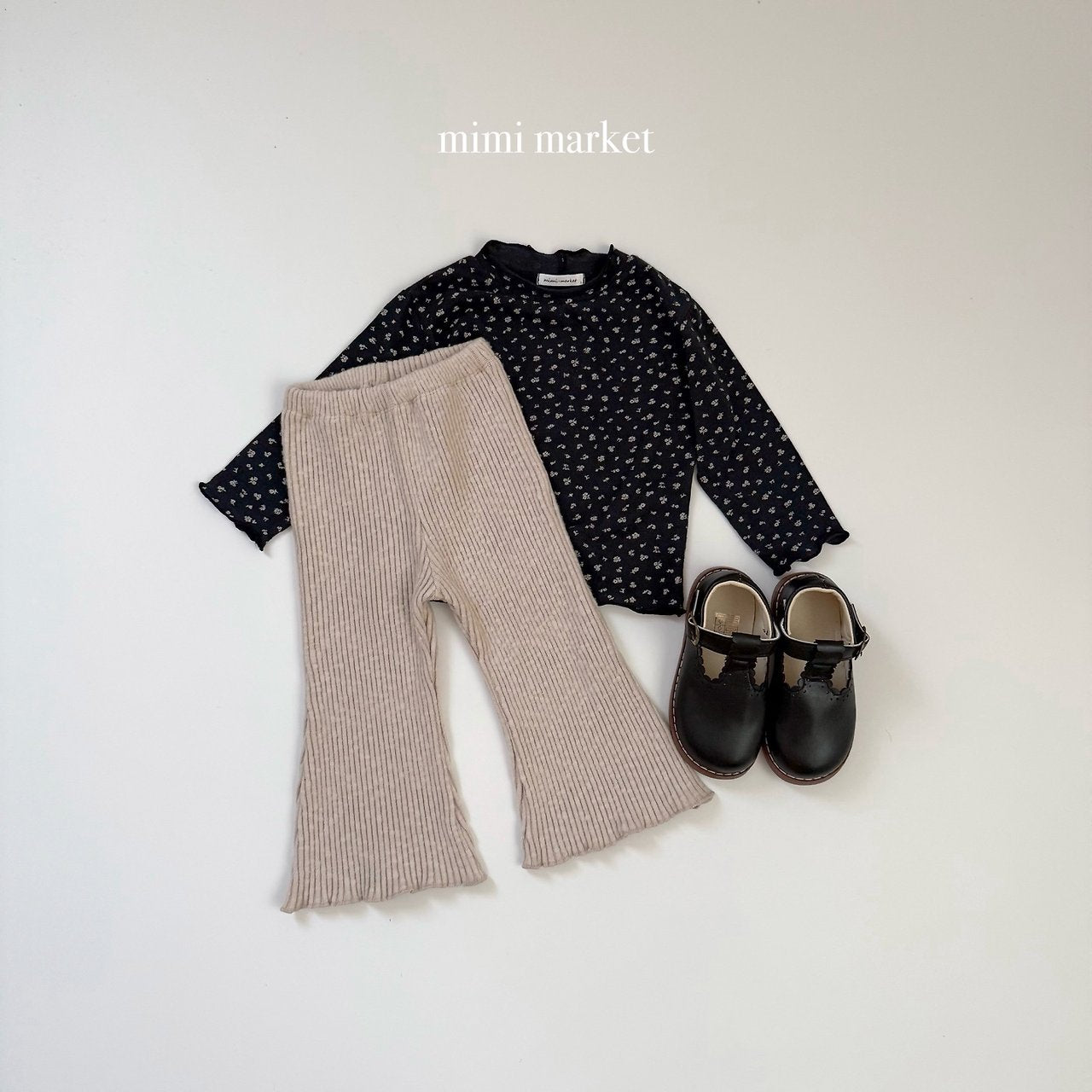 [mimi market] Rib flare leggings