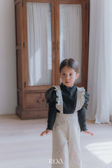 ［ROA］Dot frill suspender pants