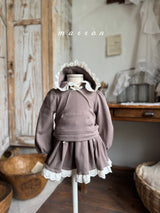 ［marron］Shirring ribbon skirt