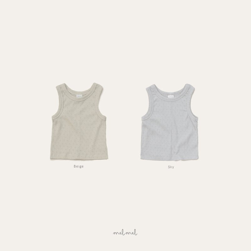 ［melmel］Stitch eyelet tank