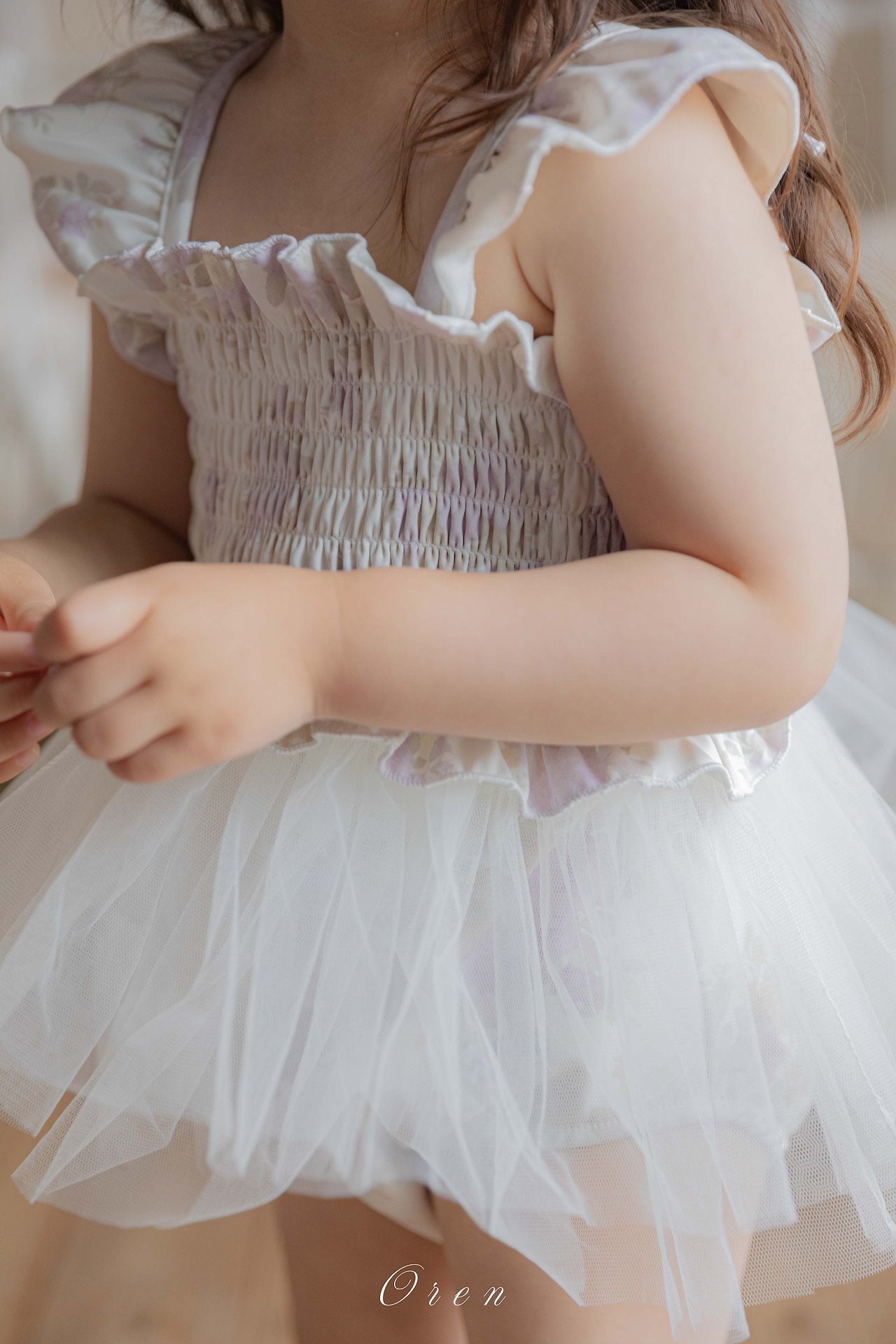 ［OREN］Flora tulle swim wear