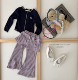 ［Melikey］Stripe wrap skirt pants