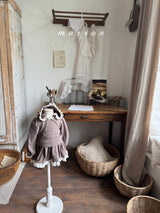 ［marron］Shirring ribbon skirt