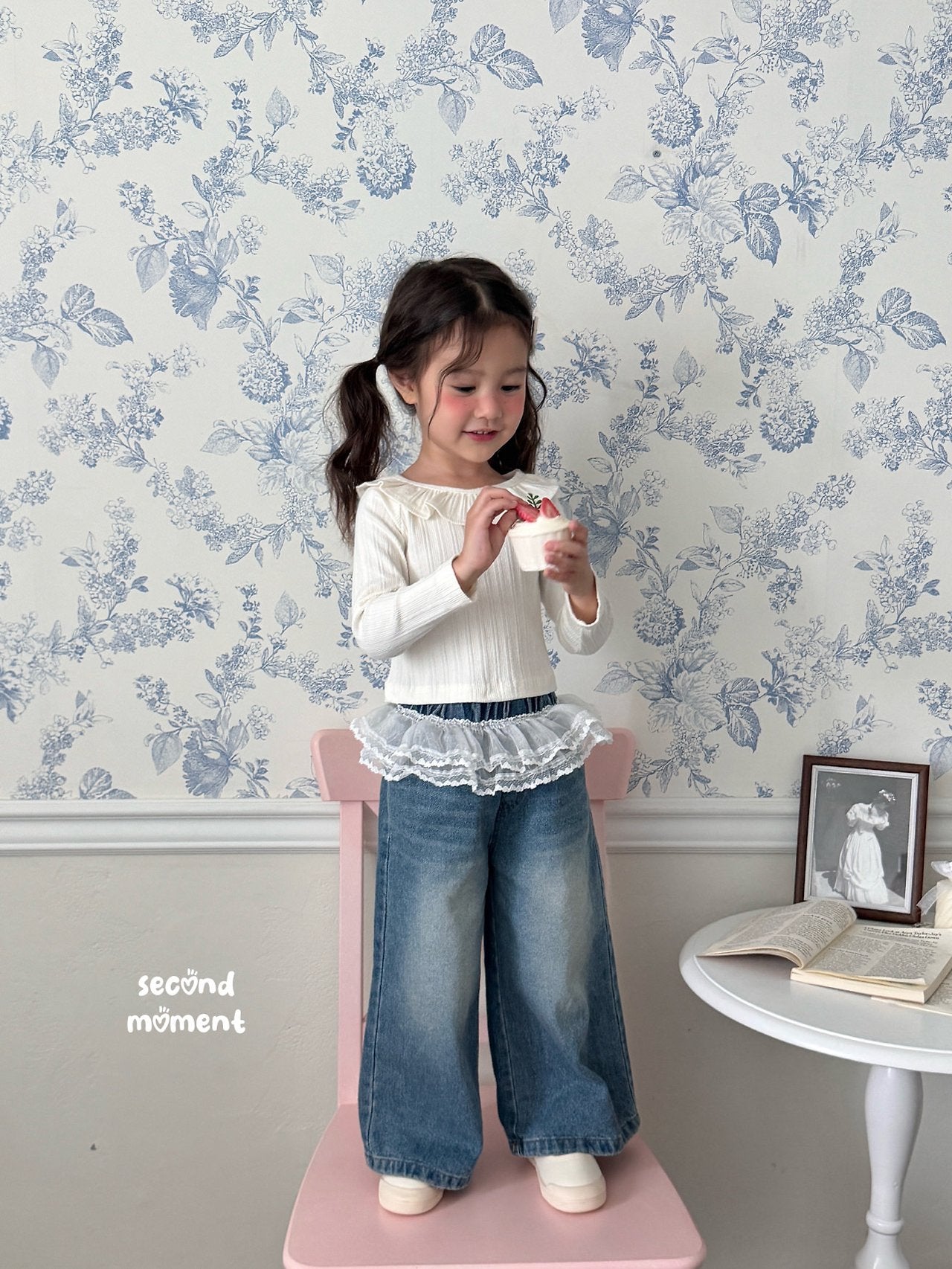 ［second moment］Frill collar rib tops