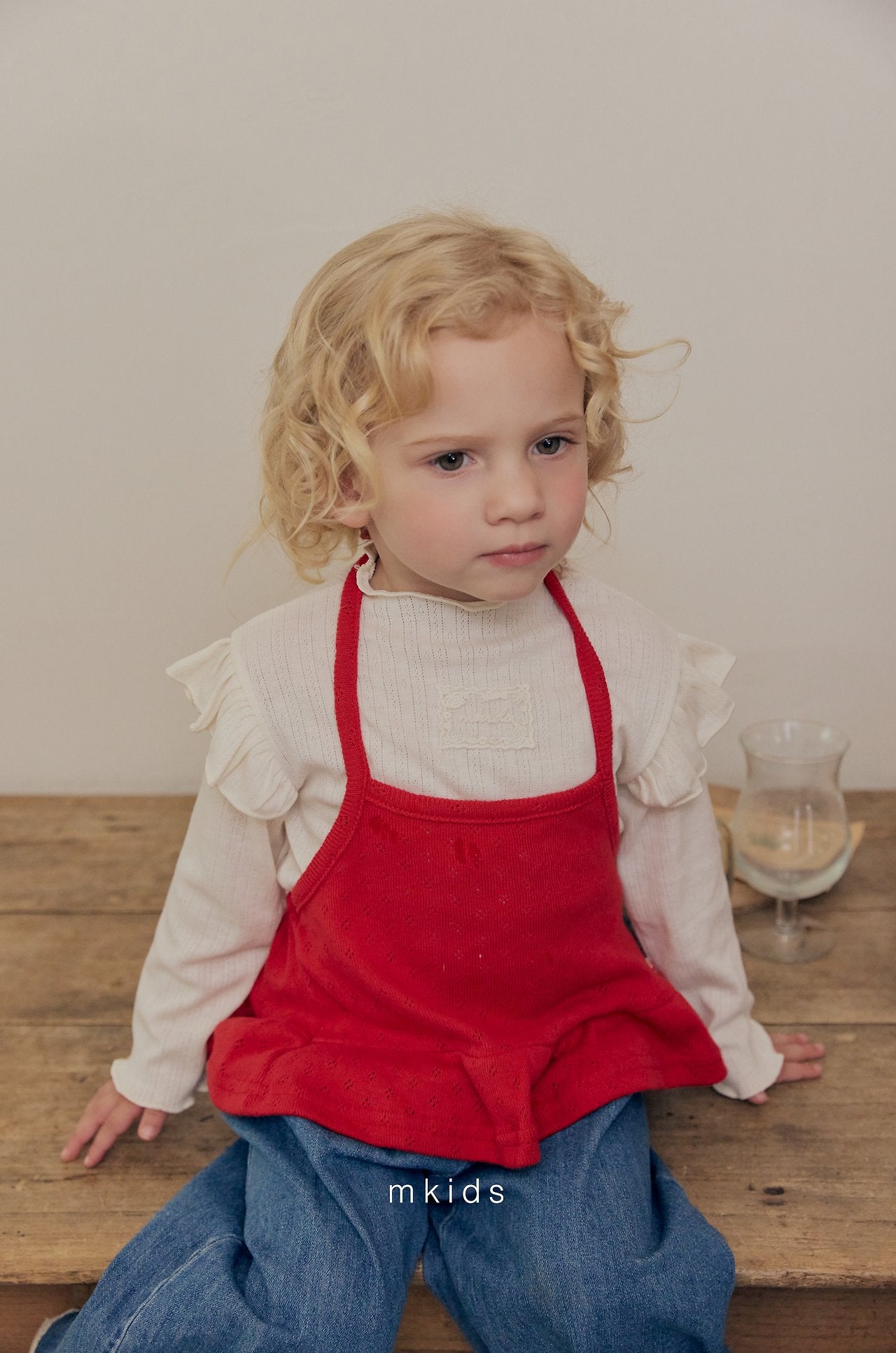 ［mkids］Eyelet halter bustier
