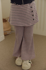 ［Melikey］Stripe wrap skirt pants