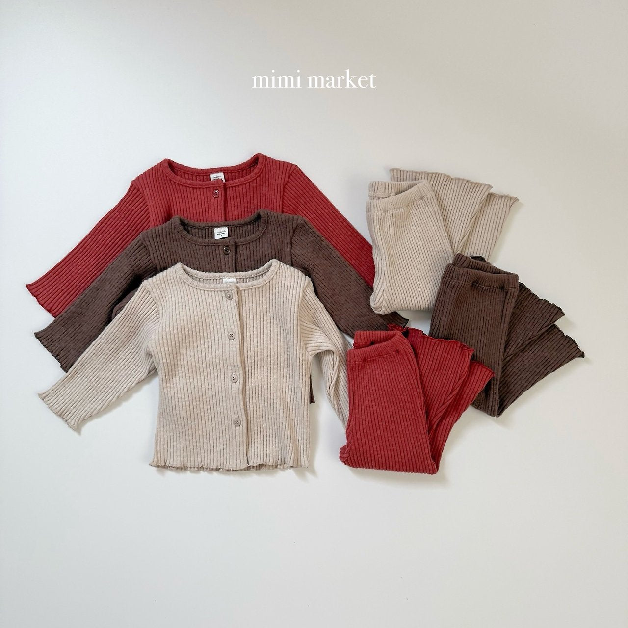 [mimi market] Rib cardigan