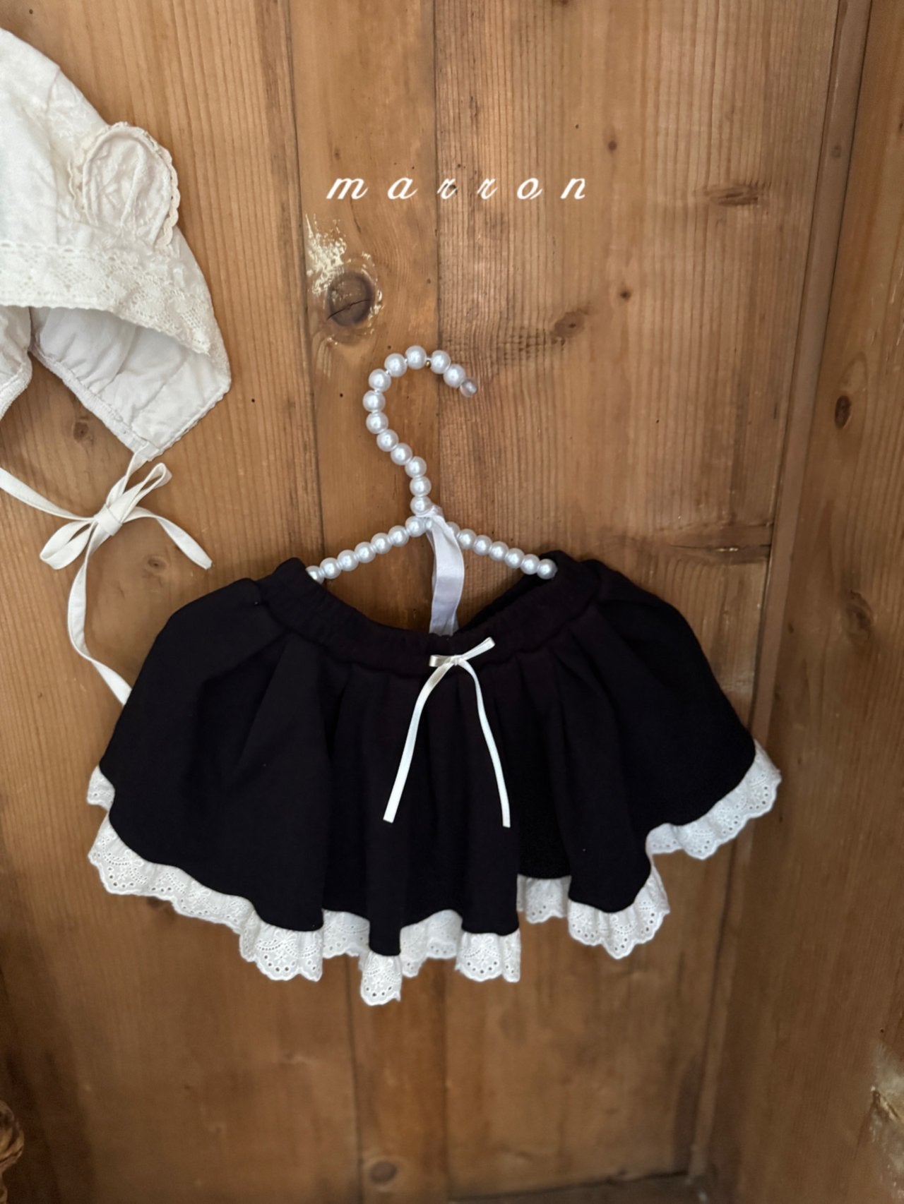 ［marron］Shirring ribbon skirt