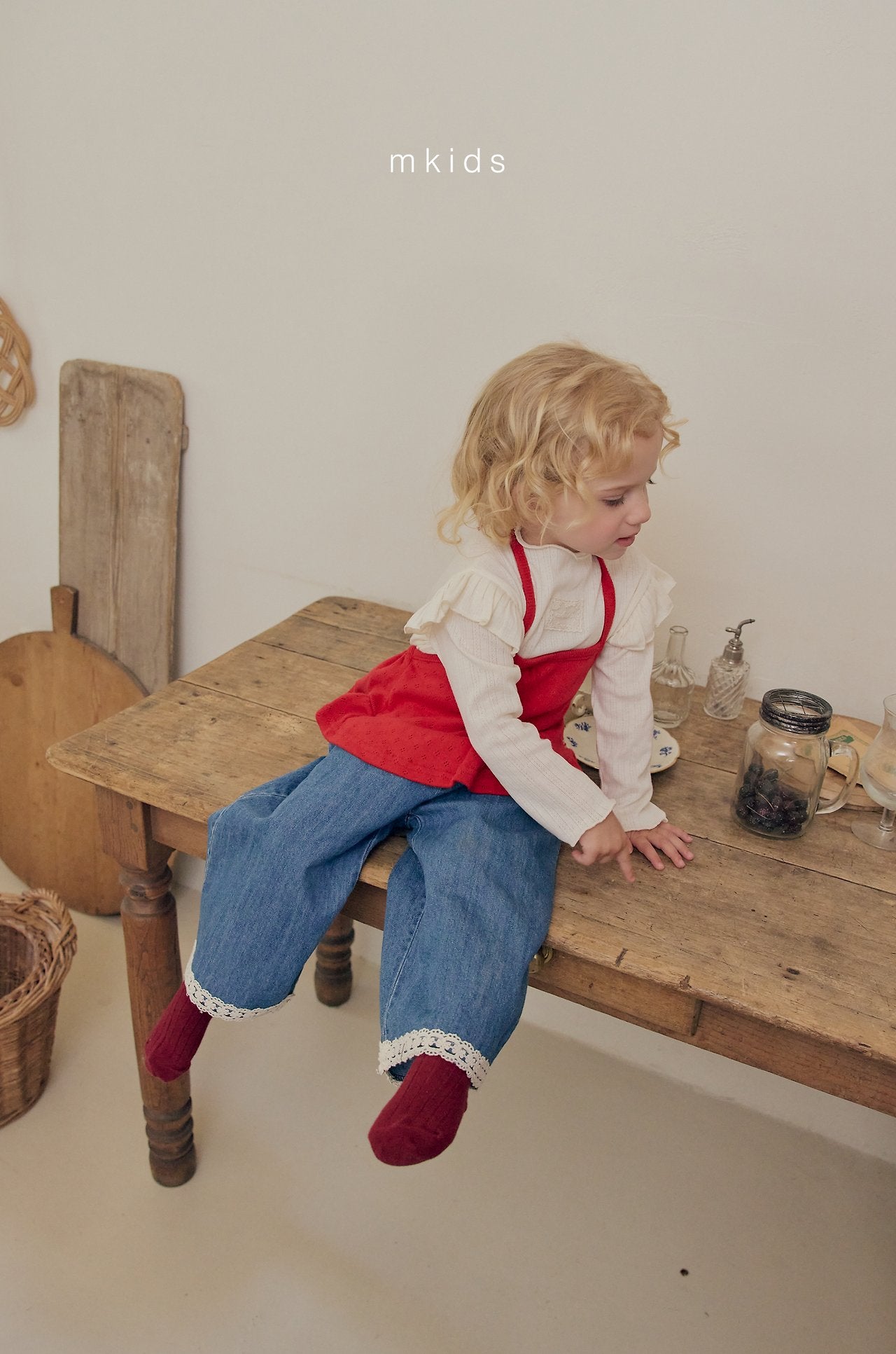［mkids］Eyelet halter bustier