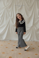 ［Melikey］Stripe wrap skirt pants