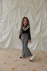 ［Melikey］Stripe wrap skirt pants