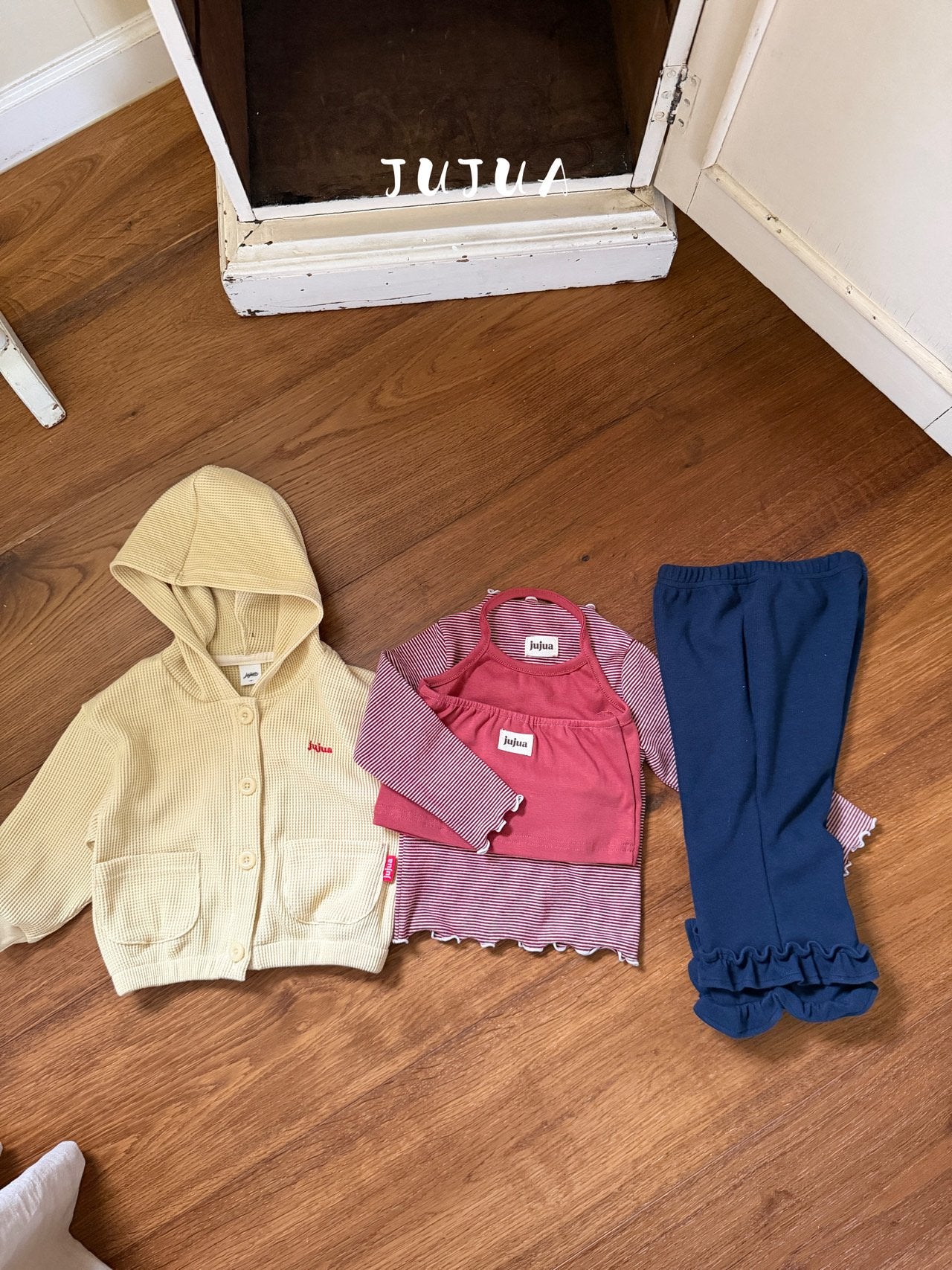 ［jujua］Stripe mellow tops