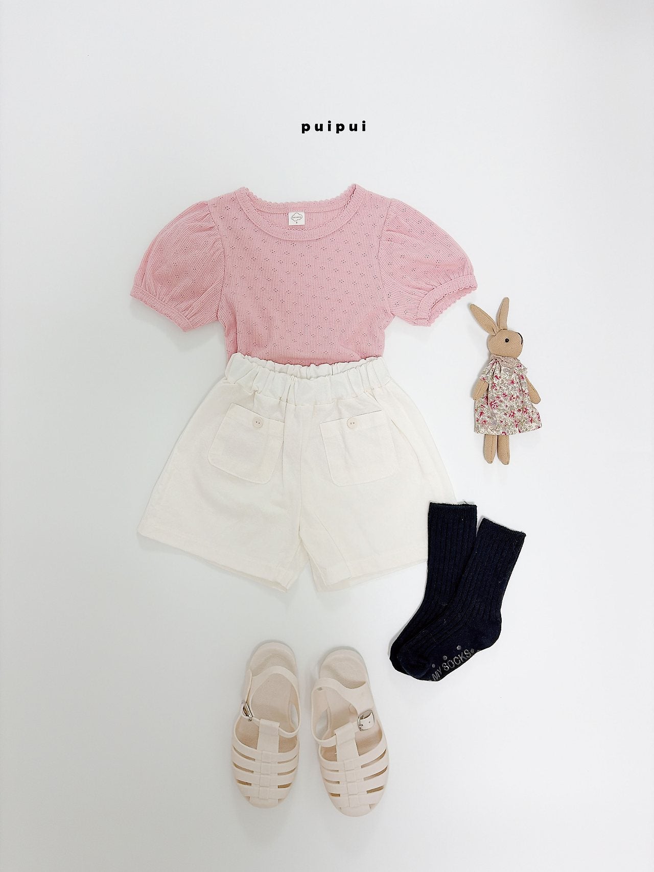 ［puipui］Eve eyelet puff tops