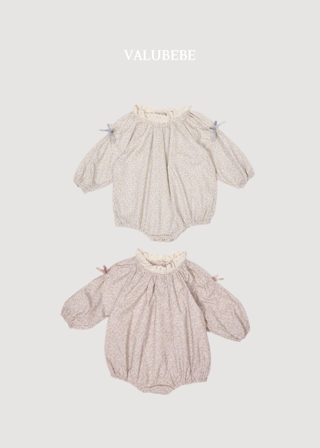［valubebe］Flower ribbon rompers