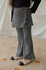 ［Melikey］Stripe wrap skirt pants