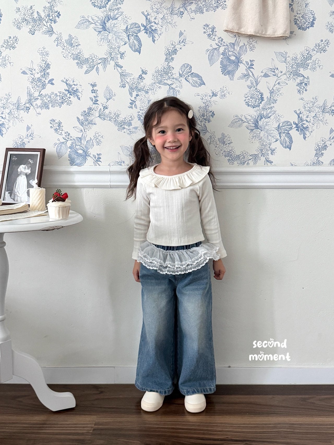［second moment］Frill collar rib tops