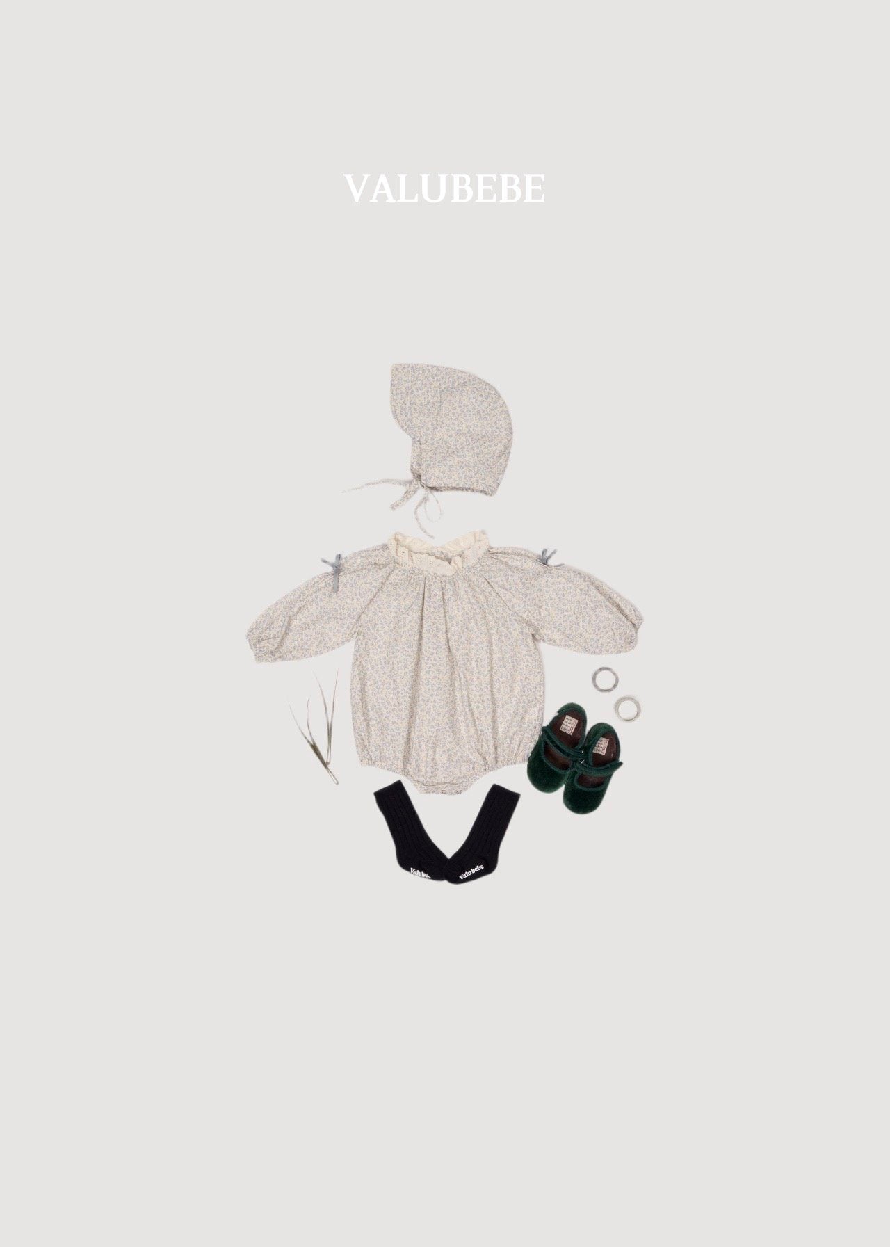 ［valubebe］Flower ribbon rompers