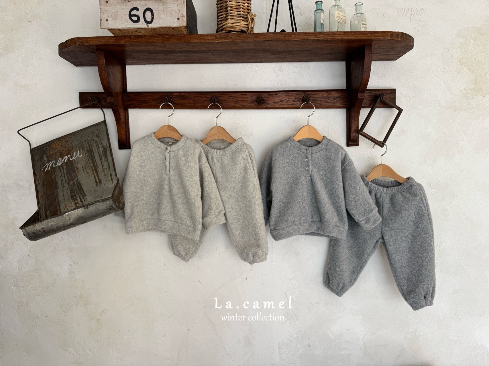 ［La.camel］Fleece set up