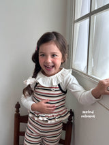 ［second moment］Peanut stripe frill pants