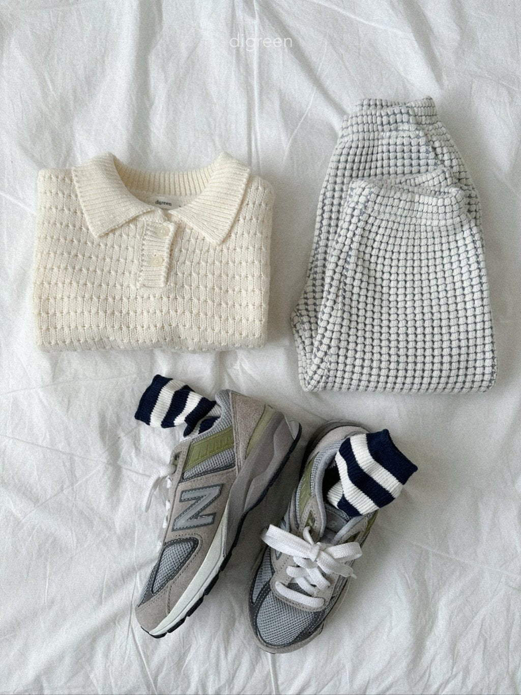 ［digreen］Minimal stripe socks set