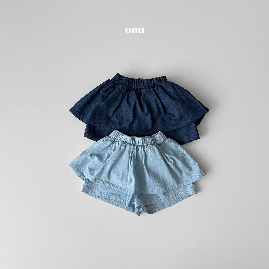 ［onu］Denim skirt pants