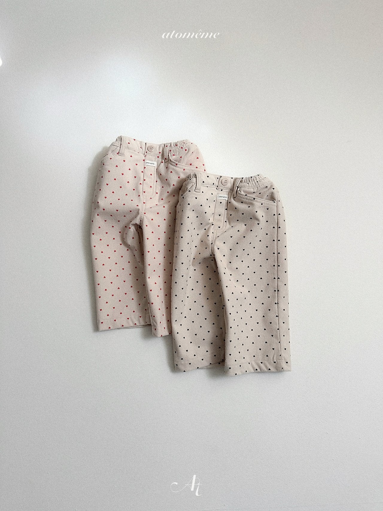 [atomeme] Heart Corduroy Pants