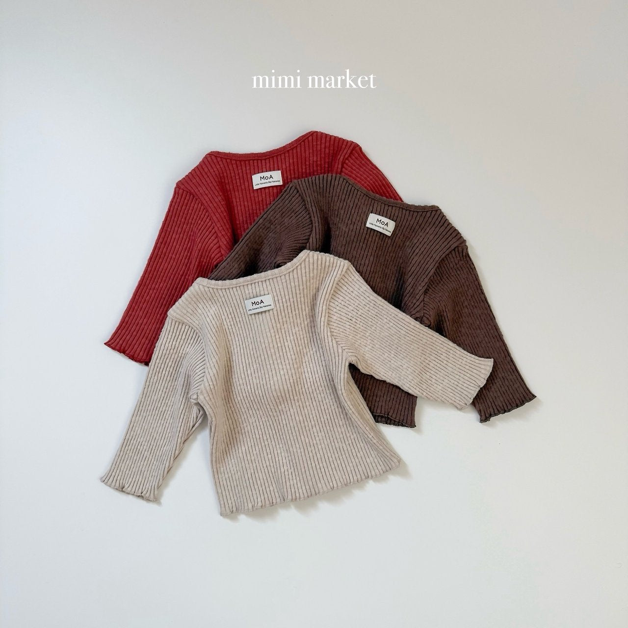 [mimi market] Rib cardigan