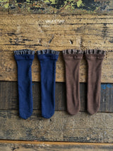 ［marron］Check point socks