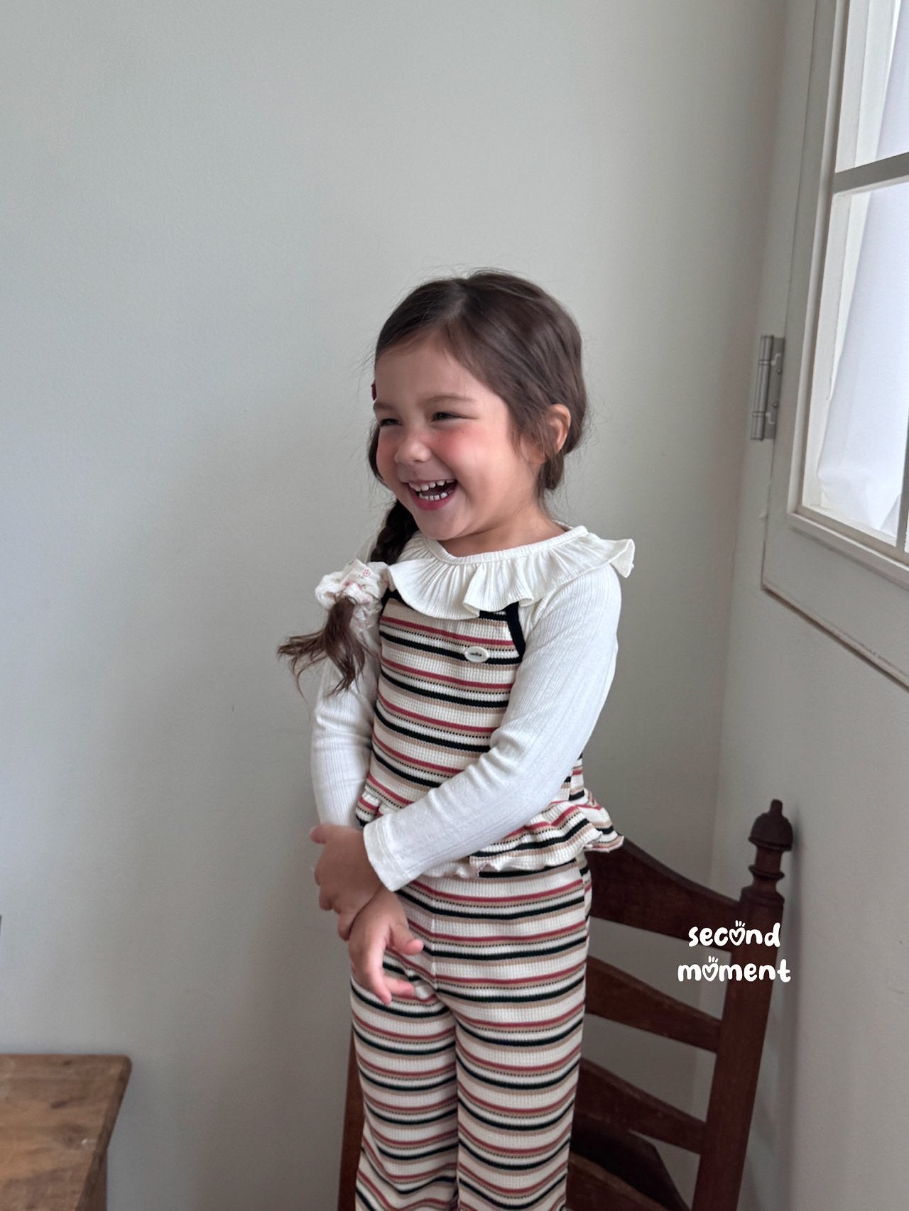 ［second moment］Frill collar rib tops
