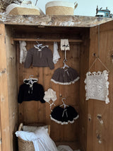 ［marron］Shirring ribbon skirt
