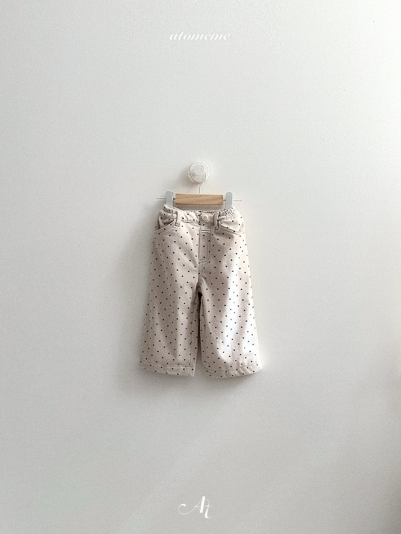 [atomeme] Heart Corduroy Pants