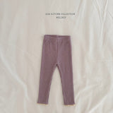 ［Melikey］Lace point rib leggings
