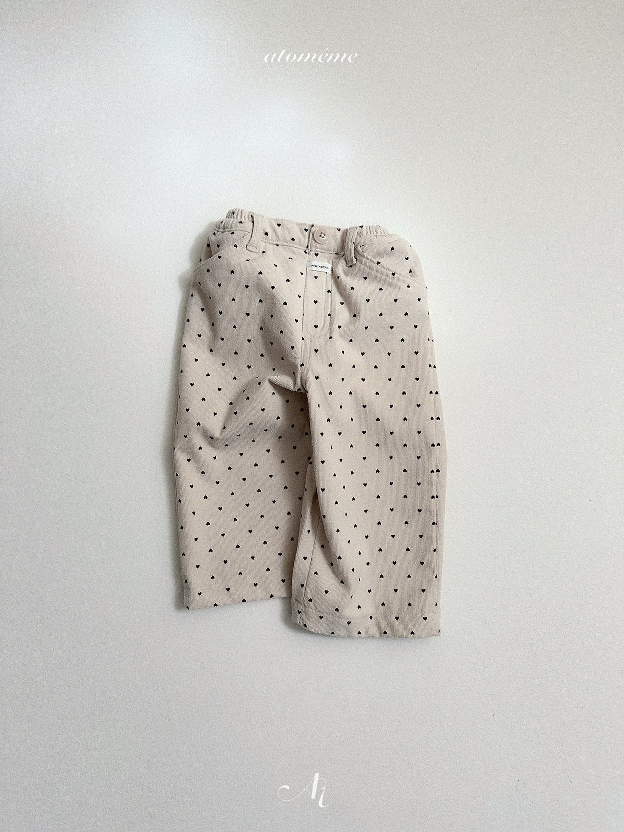 [atomeme] Heart Corduroy Pants