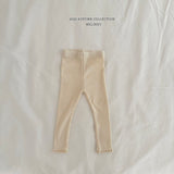 ［Melikey］Lace point rib leggings