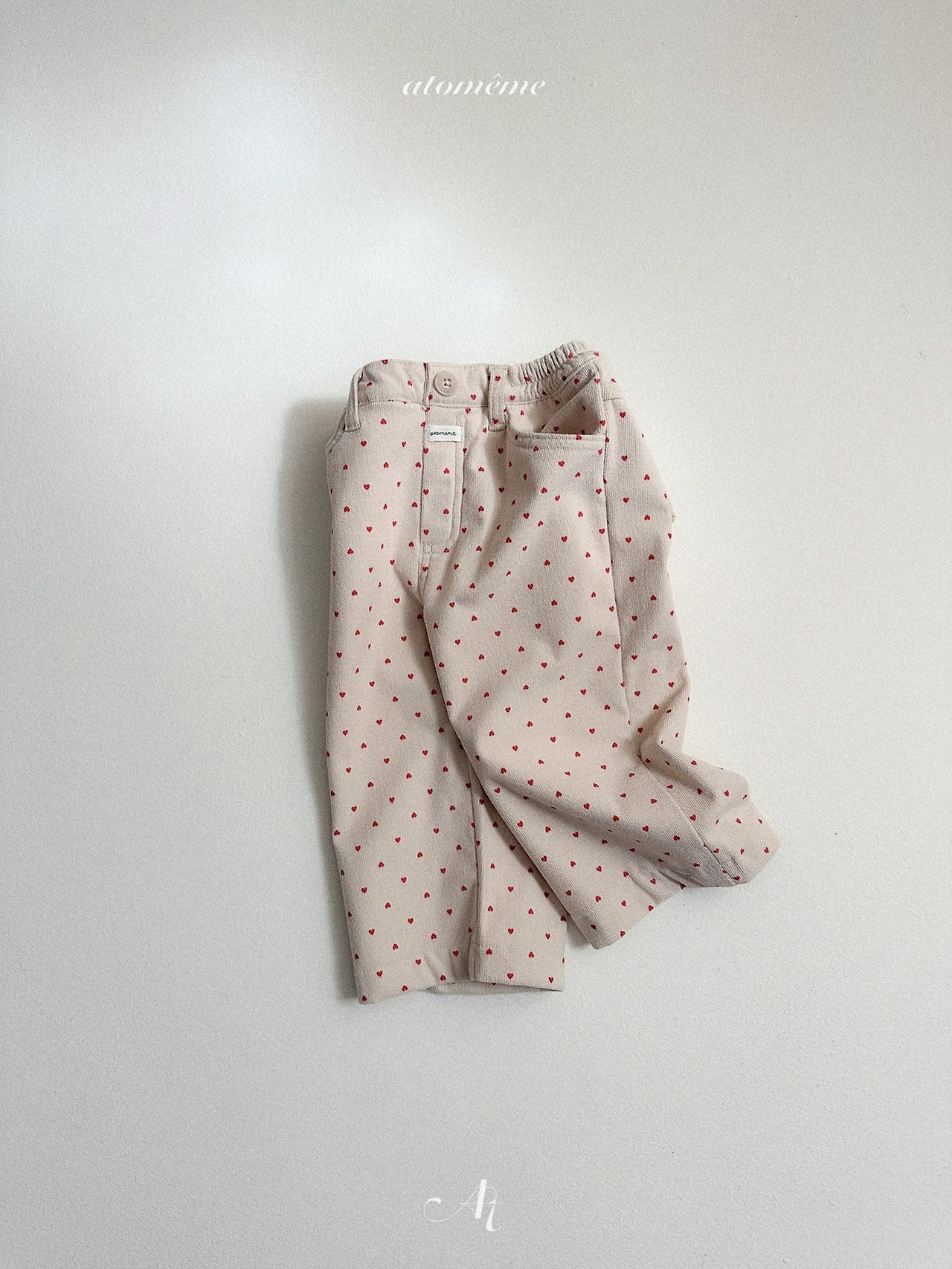[atomeme] Heart Corduroy Pants