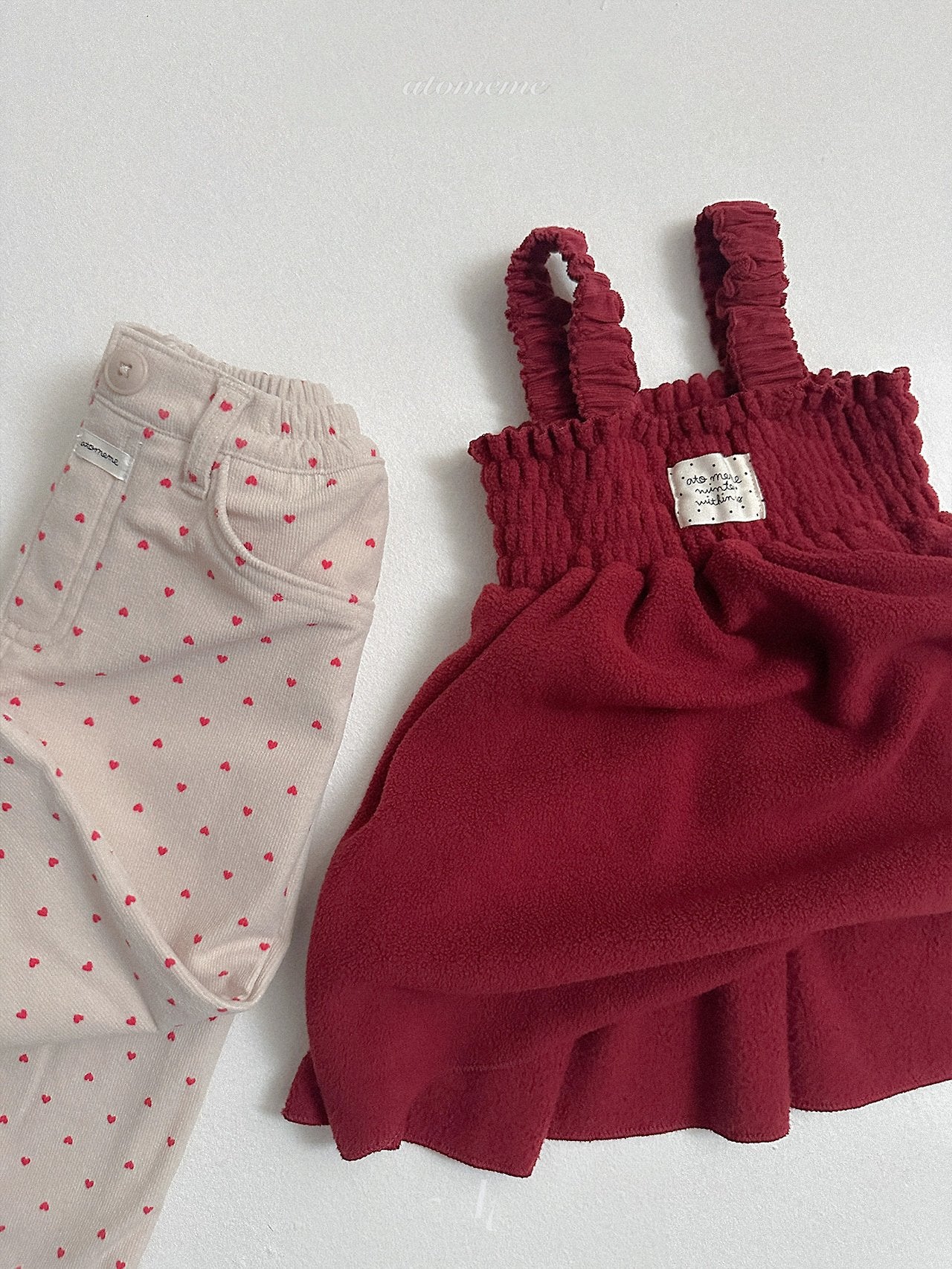 [atomeme] Heart Corduroy Pants