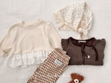 ［valubebe］Check frill flare pants (baby)