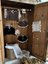 ［marron］Lace ribbon hood tops
