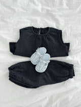 ［minirobe］Dot crinkle blouse