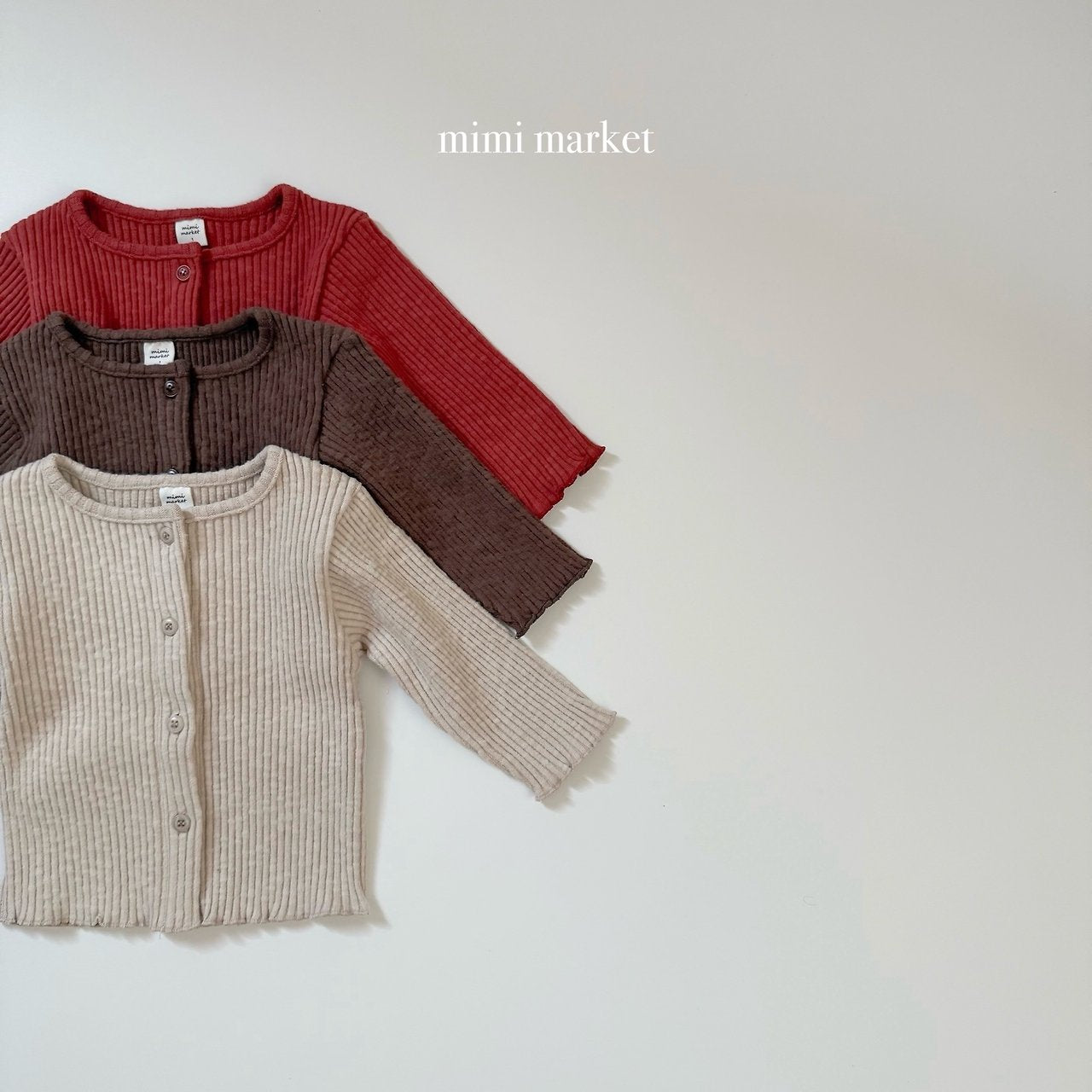 [mimi market] Rib cardigan