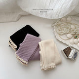 ［Melikey］Lace point rib leggings